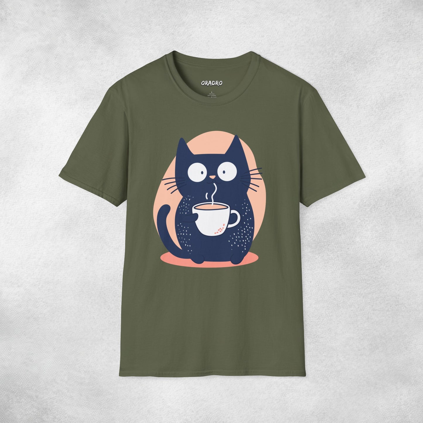 Latte Whiskers Cat T-shirt