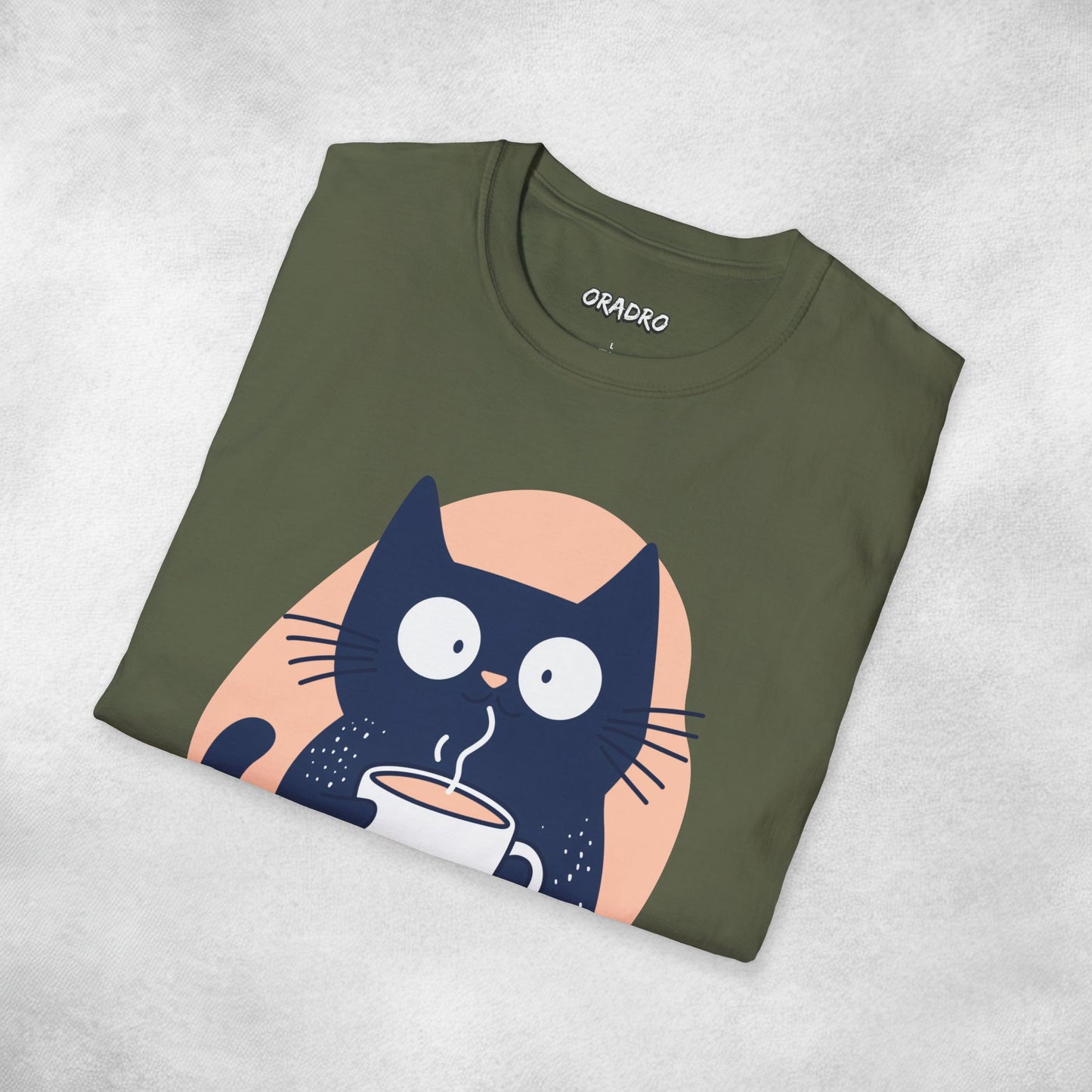 Latte Whiskers Cat T-shirt