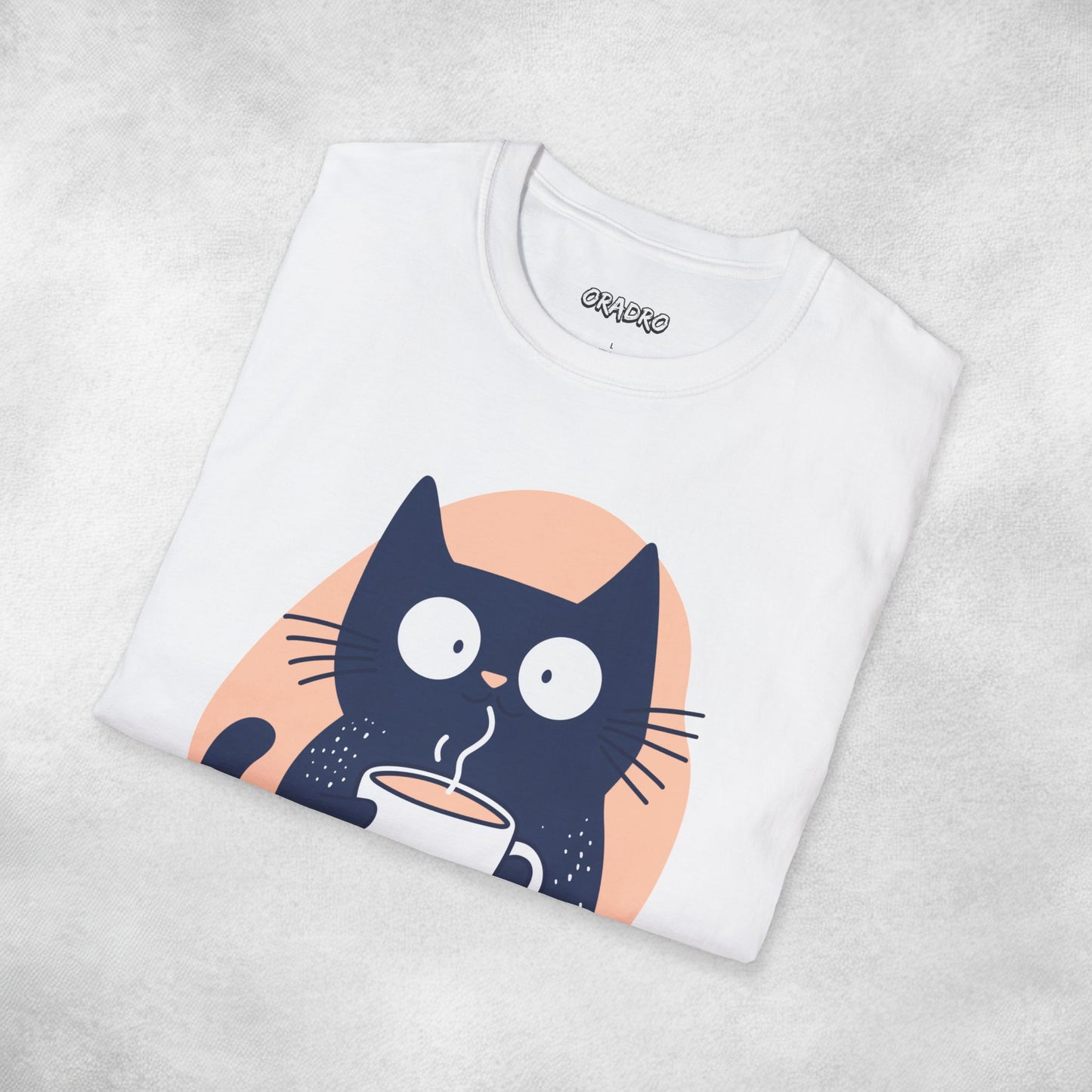 Latte Whiskers Cat T-shirt