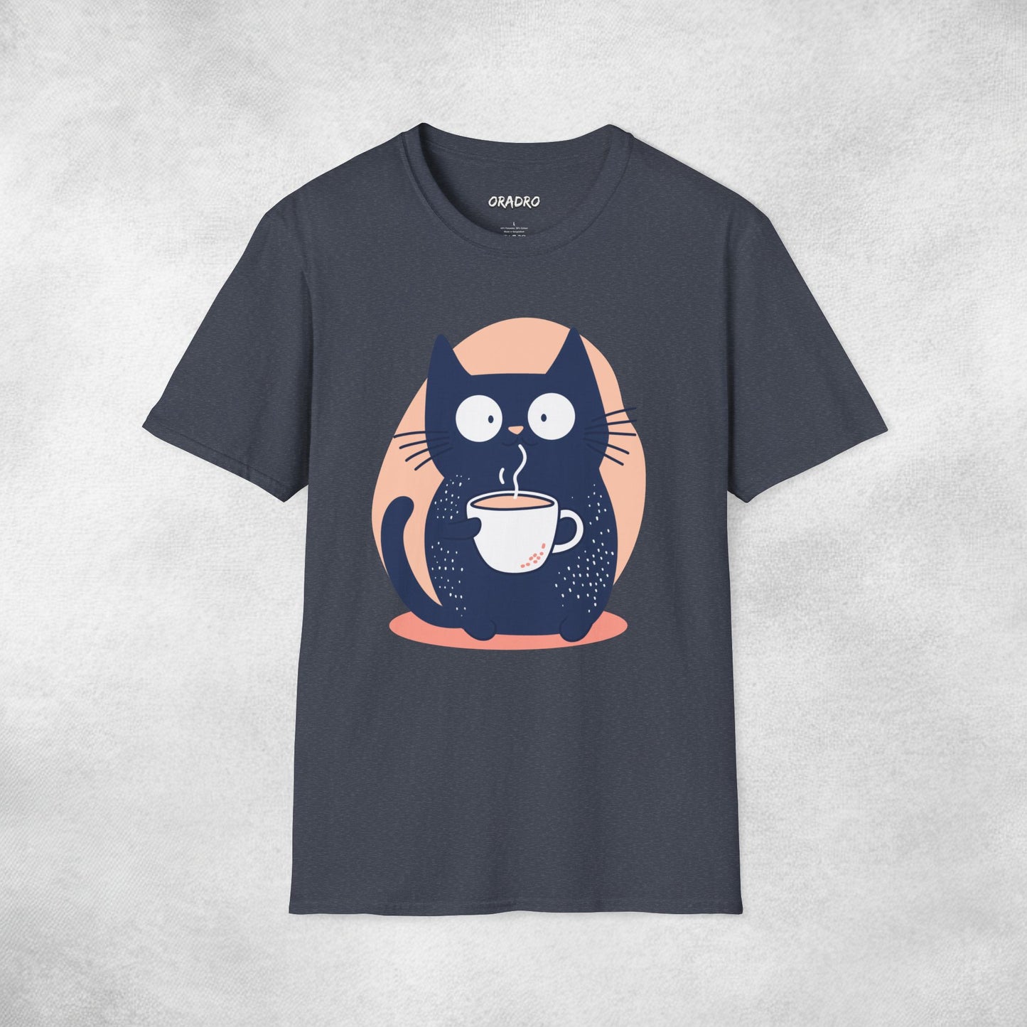 Latte Whiskers Cat T-shirt