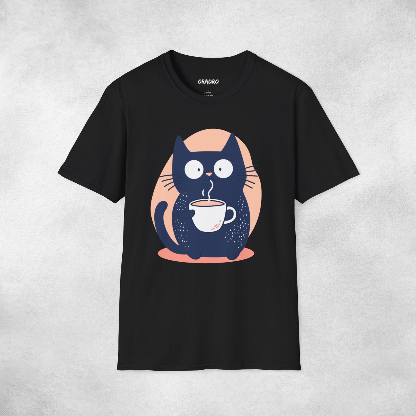 Latte Whiskers Cat T-shirt
