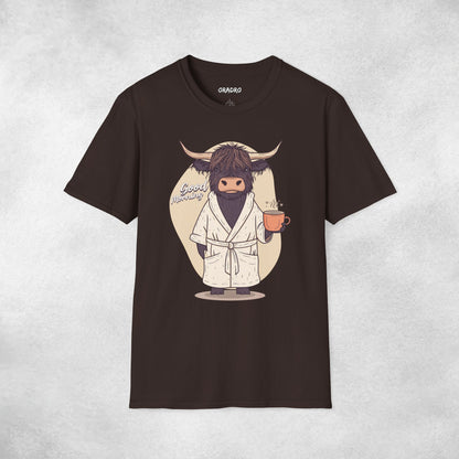 Good Morning Highland Cow T-shirt