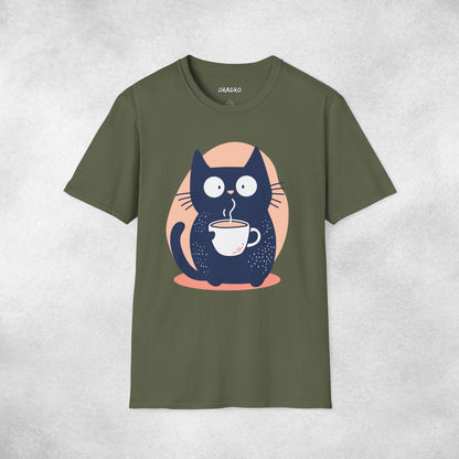 Latte Whiskers Cat T-shirt