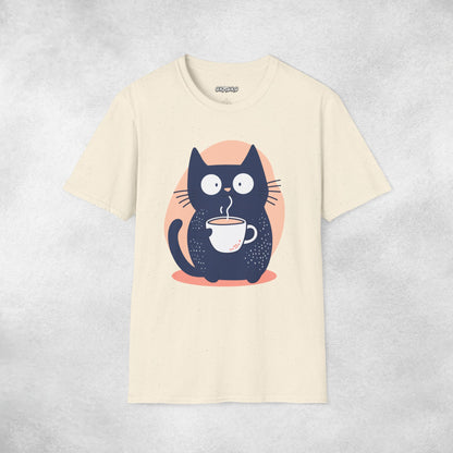 Latte Whiskers Cat T-shirt