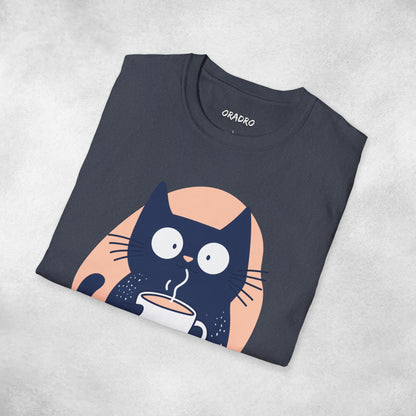 Latte Whiskers Cat T-shirt