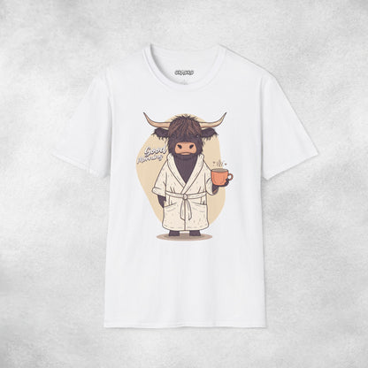 Good Morning Highland Cow T-shirt