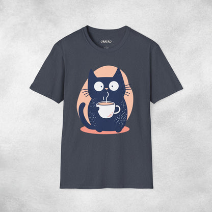 Latte Whiskers Cat T-shirt