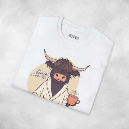 Good Morning Highland Cow T-shirt