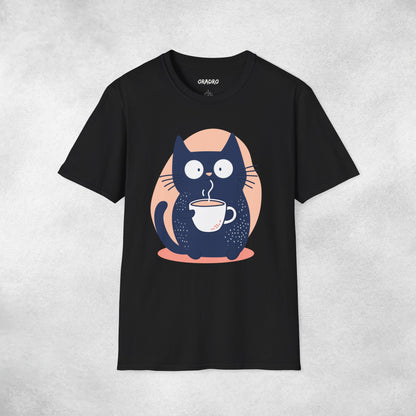 Latte Whiskers Cat T-shirt