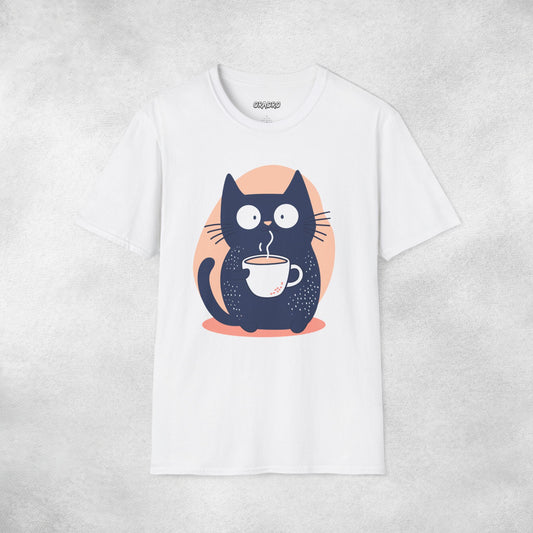 Latte Whiskers Cat T-shirt